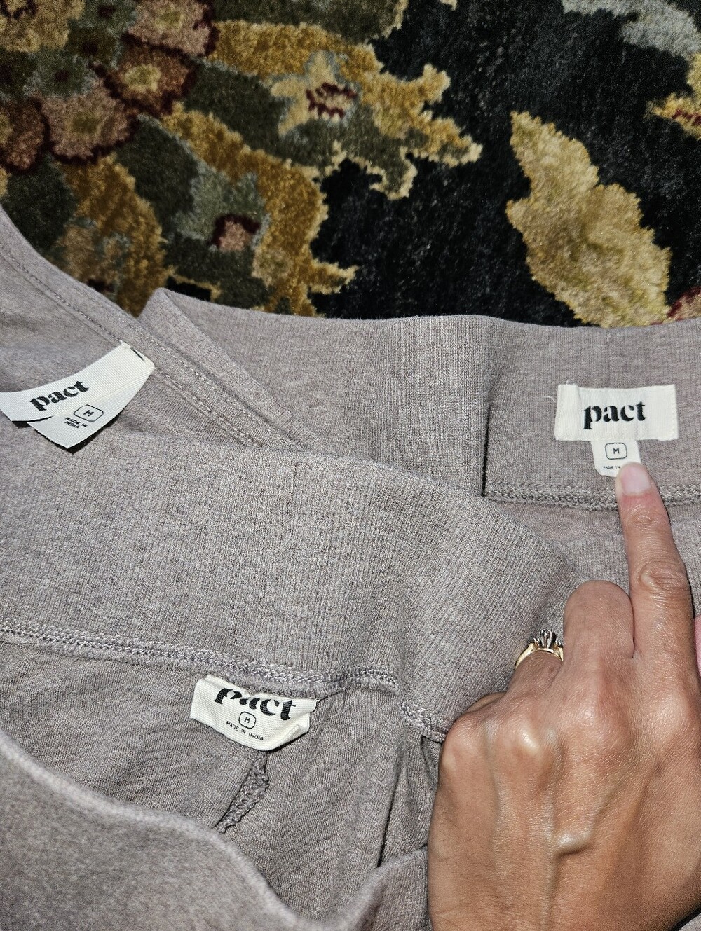 Cozy Heathered Lounge Set - Top, Shorts & Pants, Pact Medium - Picture 7 of 7